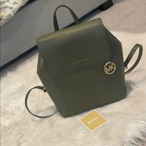 Michael Kors Olive Green Back Bag